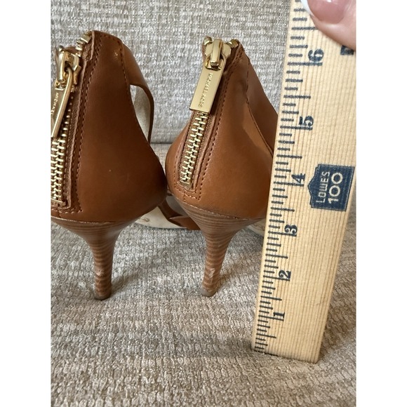 Michael Kors Strappy Heels‎ Logo Brown Buckle Y2K Size 9 M  3" - Picture 5 of 7